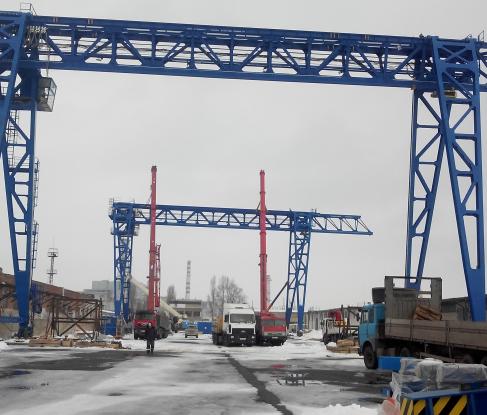 Монтаж двух консольно-козловых кранов на Курской АЭС